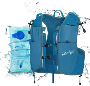 Running Hydration Vest Lightweight Hydration Backpack with 1.5L Water Bladder for Women Men Hiking Backpack Vest Pack for Cycling Race Marathon Camping