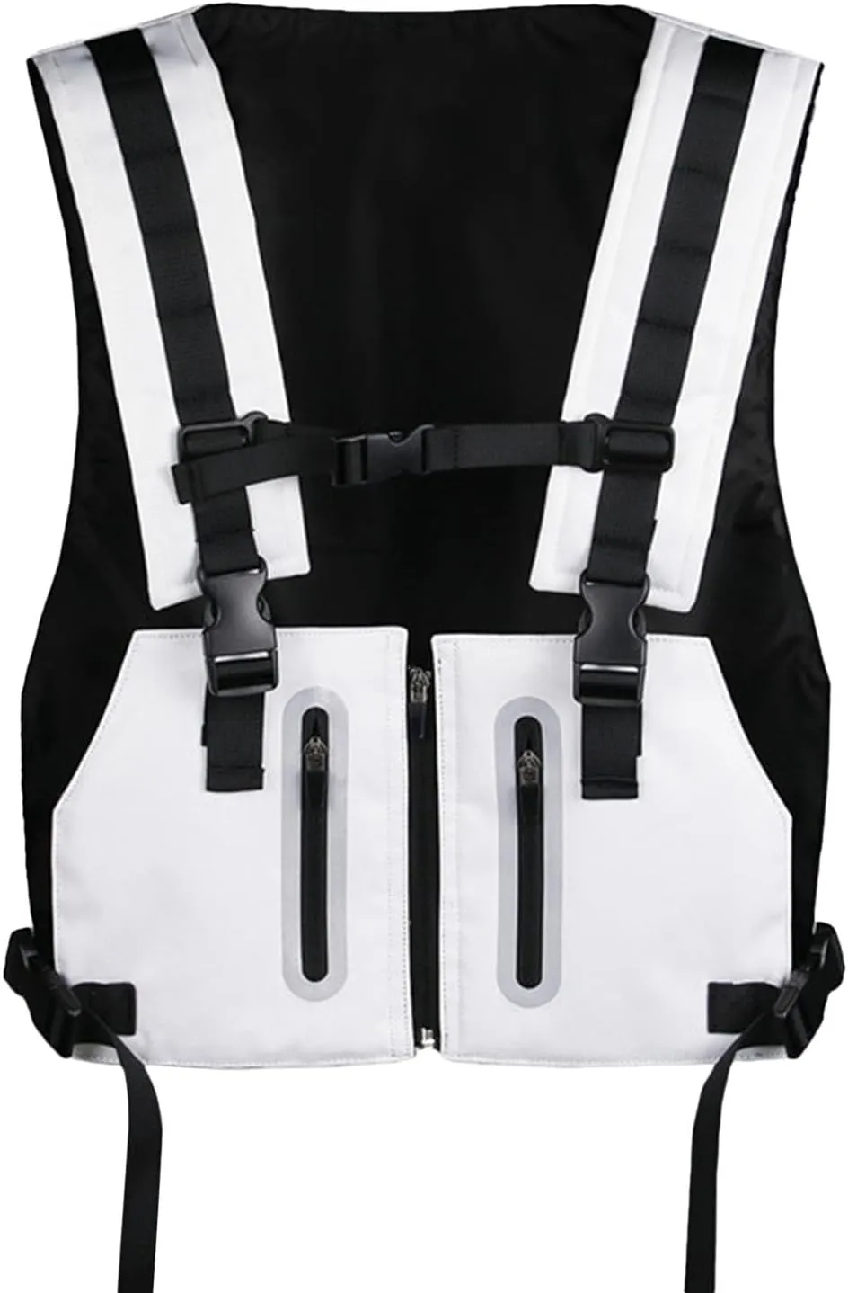 Running Hydration Vest, Reflective Running Vest Chest Pack Gear, Breathable Trail Running Water Backpack Hydration Vest Pack for Hiking Race Cycling Camping