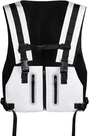 Running Hydration Vest, Reflective Running Vest Chest Pack Gear, Breathable Trail Running Water Backpack Hydration Vest Pack for Hiking Race Cycling Camping