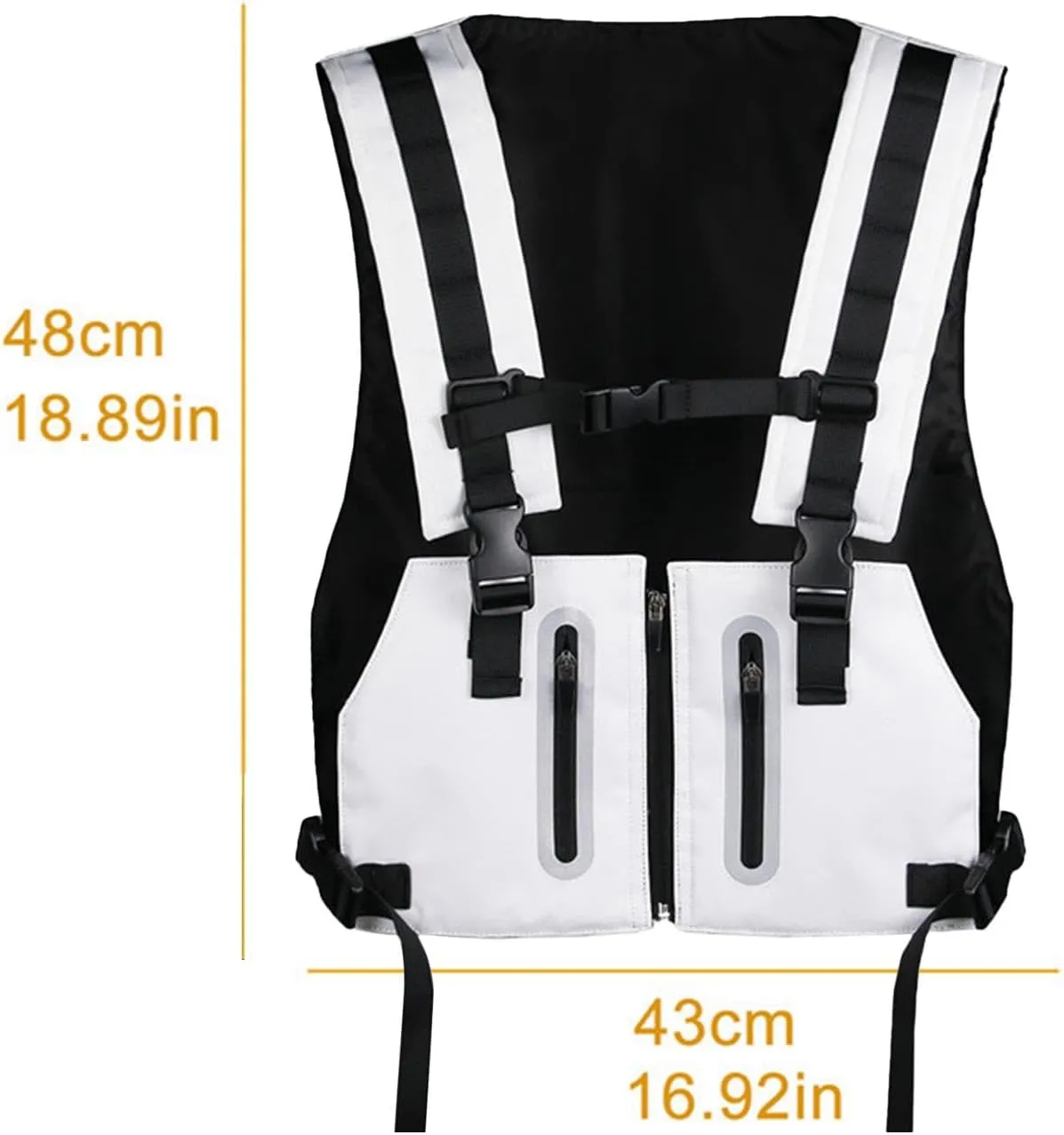 Running Hydration Vest, Reflective Running Vest Chest Pack Gear, Breathable Trail Running Water Backpack Hydration Vest Pack for Hiking Race Cycling Camping