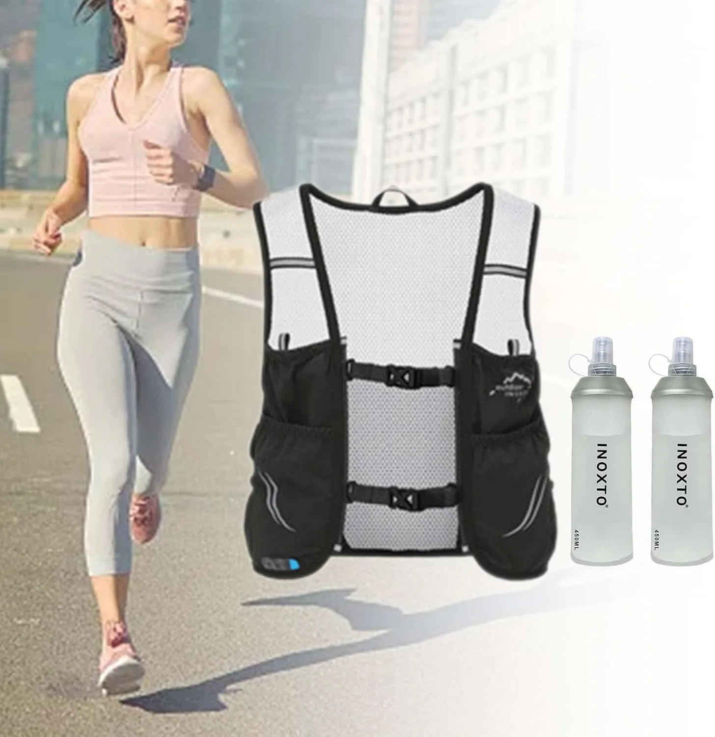 Running Vest for Men and Women, Ideal for Jogging and Cycling