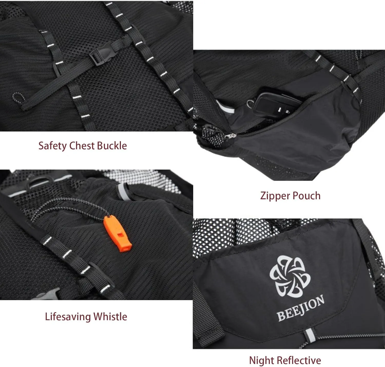 Running Vest for Men Women,Lightweight Breathable Backpack,Reflective Hydration Vest Bag