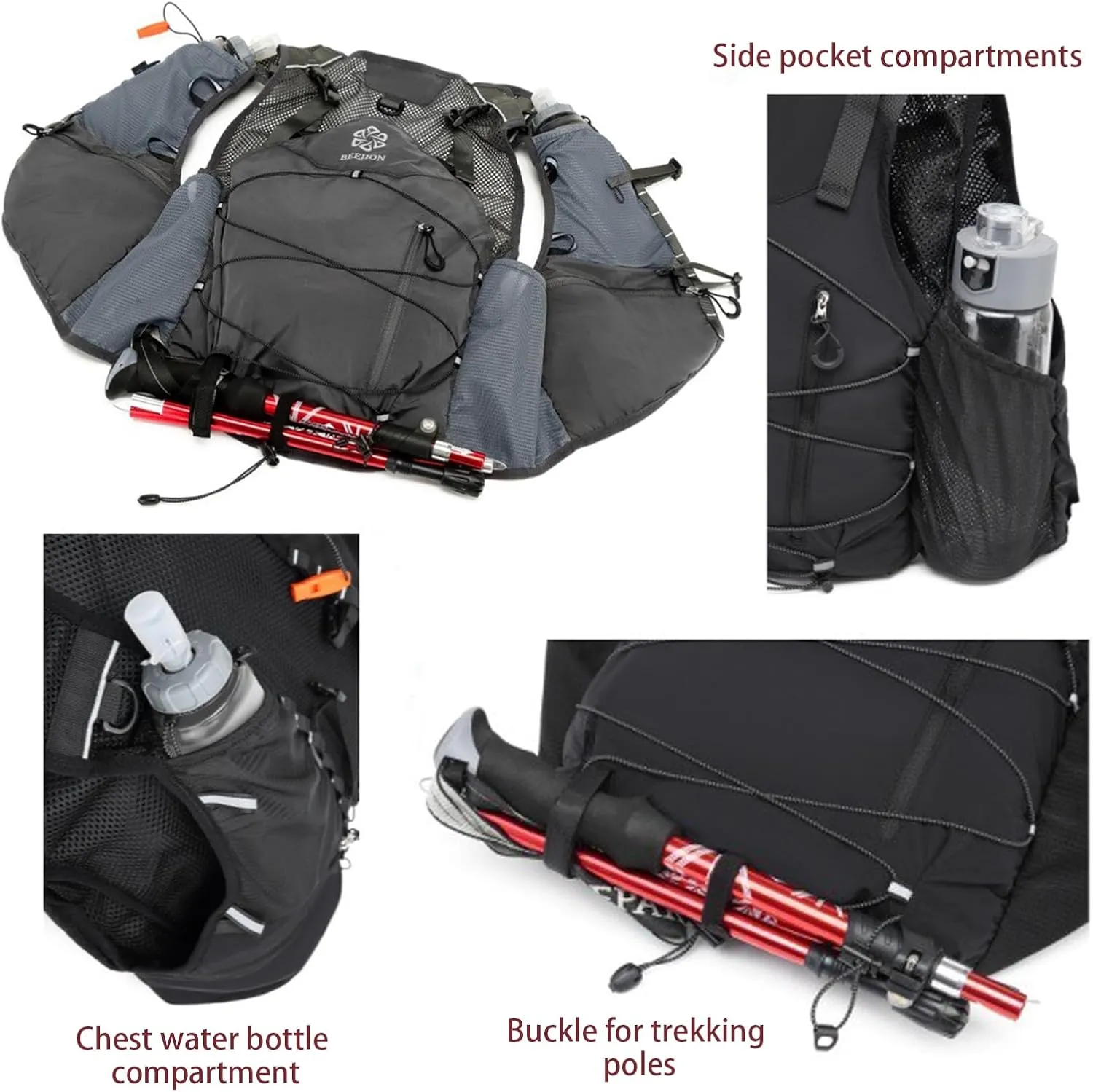 Running Vest for Men Women,Lightweight Breathable Backpack,Reflective Hydration Vest Bag