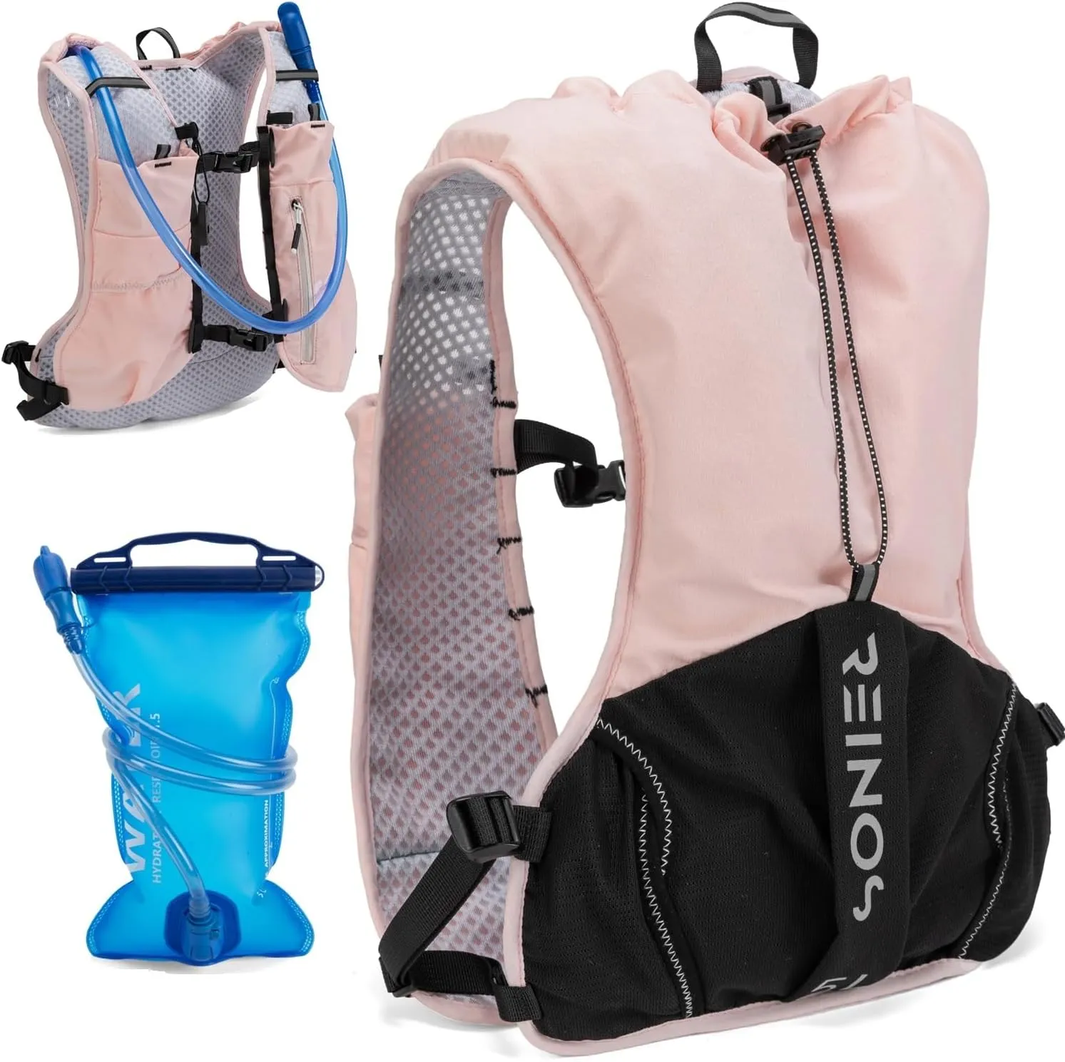 Running Vest for Women and Men Lightweight Hydration Backpack Pack with 1.5L Water Bladder Bag Running Gear Accessories for Hiking Trail Cycling Marathon