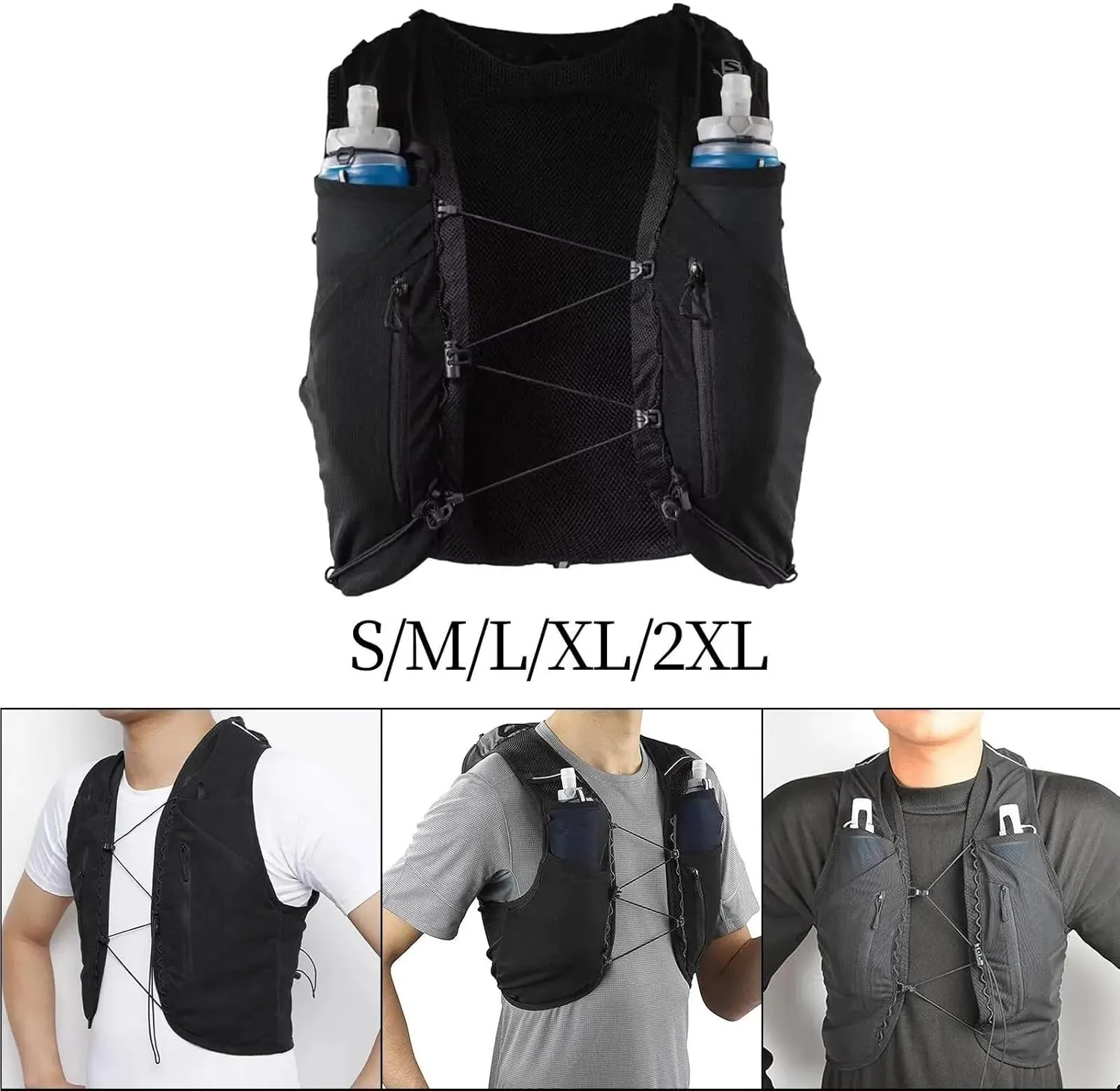 Running Vest Hydration Vest with Multiple Pockets Outdoor Sport Bag Daypack Hydration Pack for Cycling Climbing Camping Jogging Biking for Running