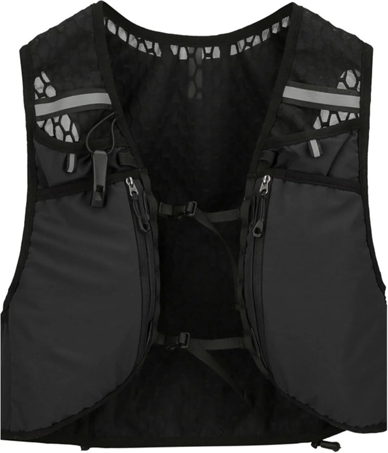 Running Vest, Reflective Running Hydration Vest, Lightweight Breathable Running Water Vest with Adjustable Chest Straps and Pockets for Running Race.