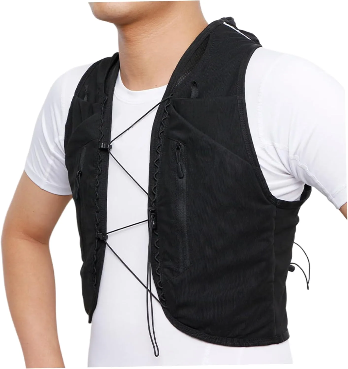 Running Vest, Running Hydration Vest with 12 Pockets, Lightweight Running Hydration Vest Backpack, Multipurpose Hydration Backpack, Water Backpack Running Gear(S)
