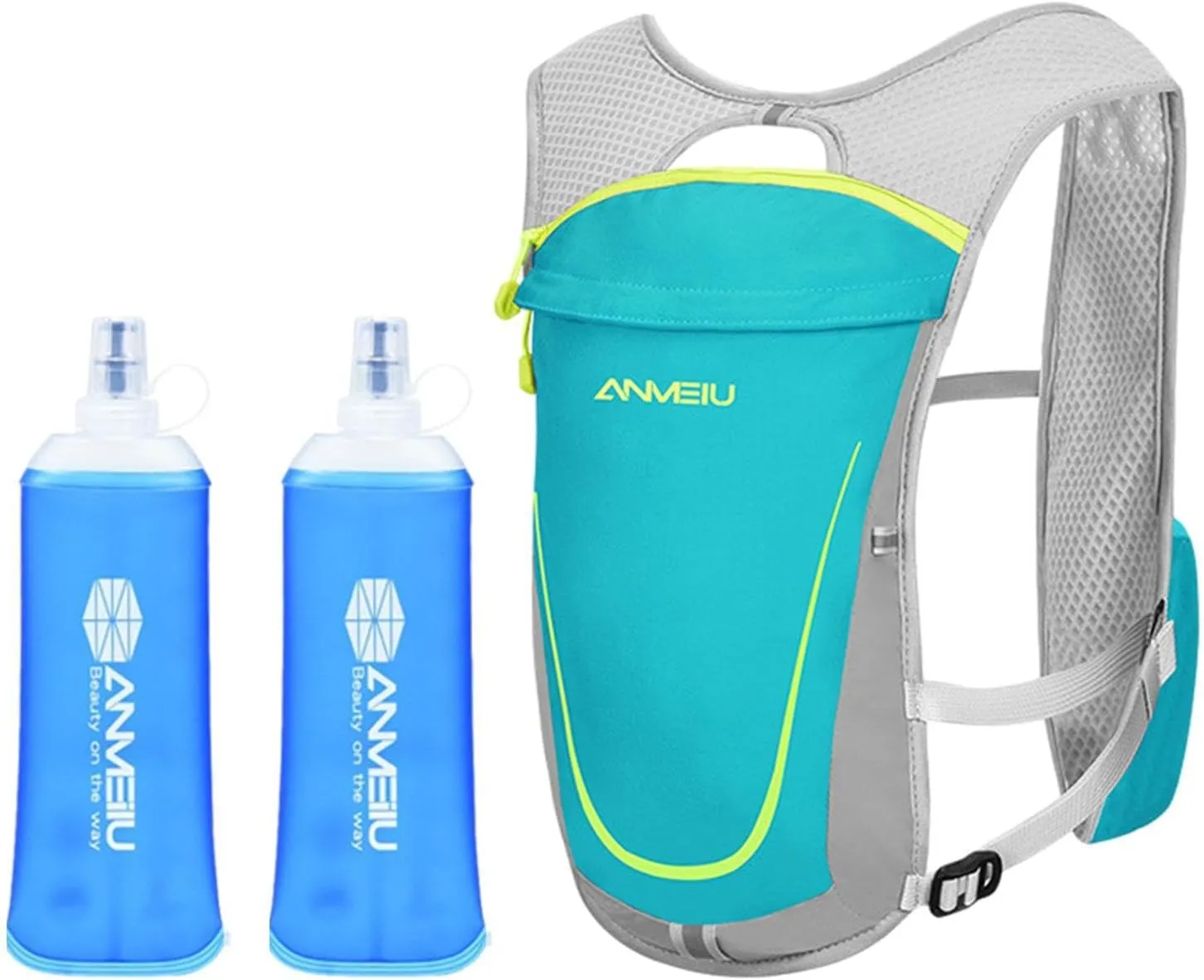 Running Vest with Water Bladders and Multiple Storage for Outdoor Activities