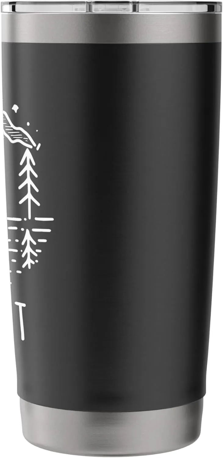 Rustic Tent Camping Mountains Wilderness Campground Vermont Stainless Steel Insulated Tumbler