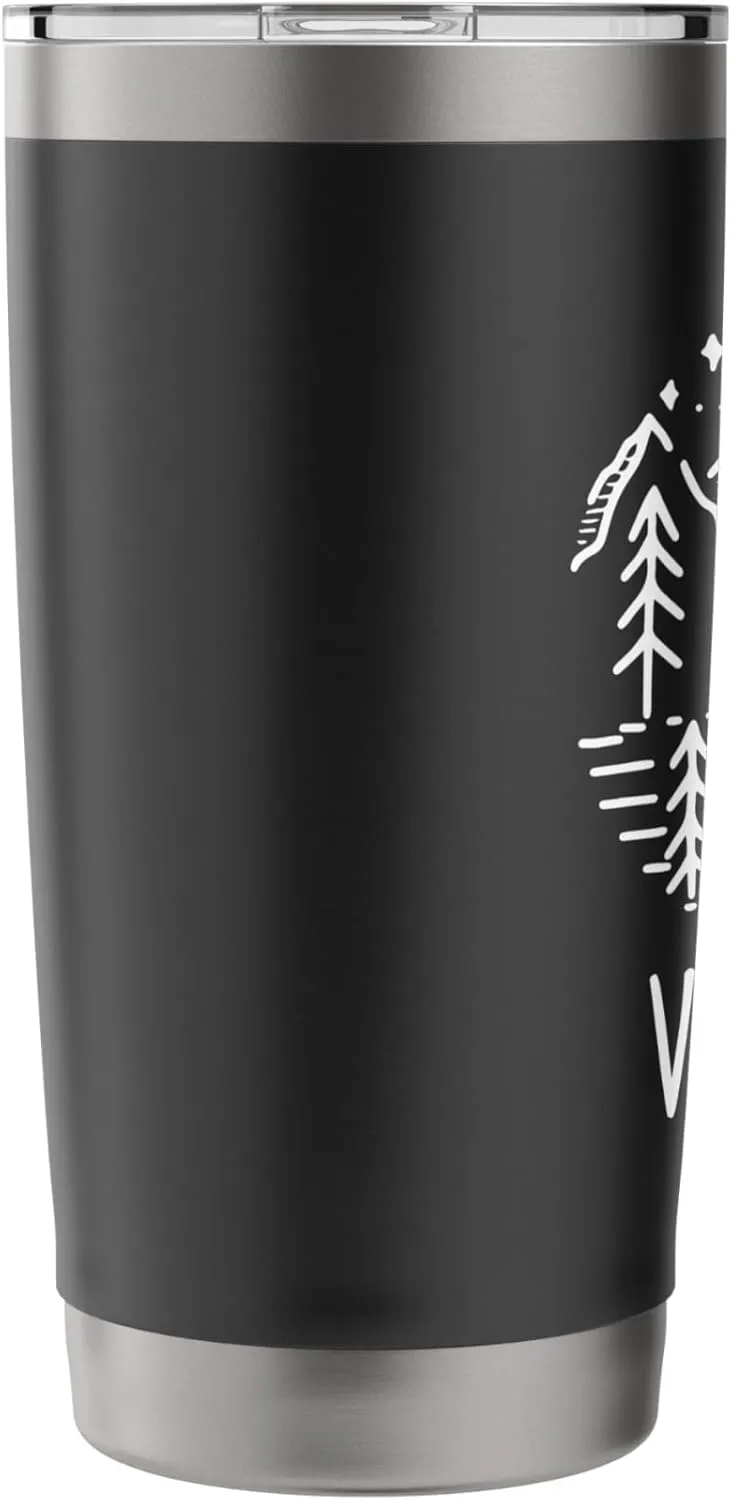 Rustic Tent Camping Mountains Wilderness Campground Vermont Stainless Steel Insulated Tumbler