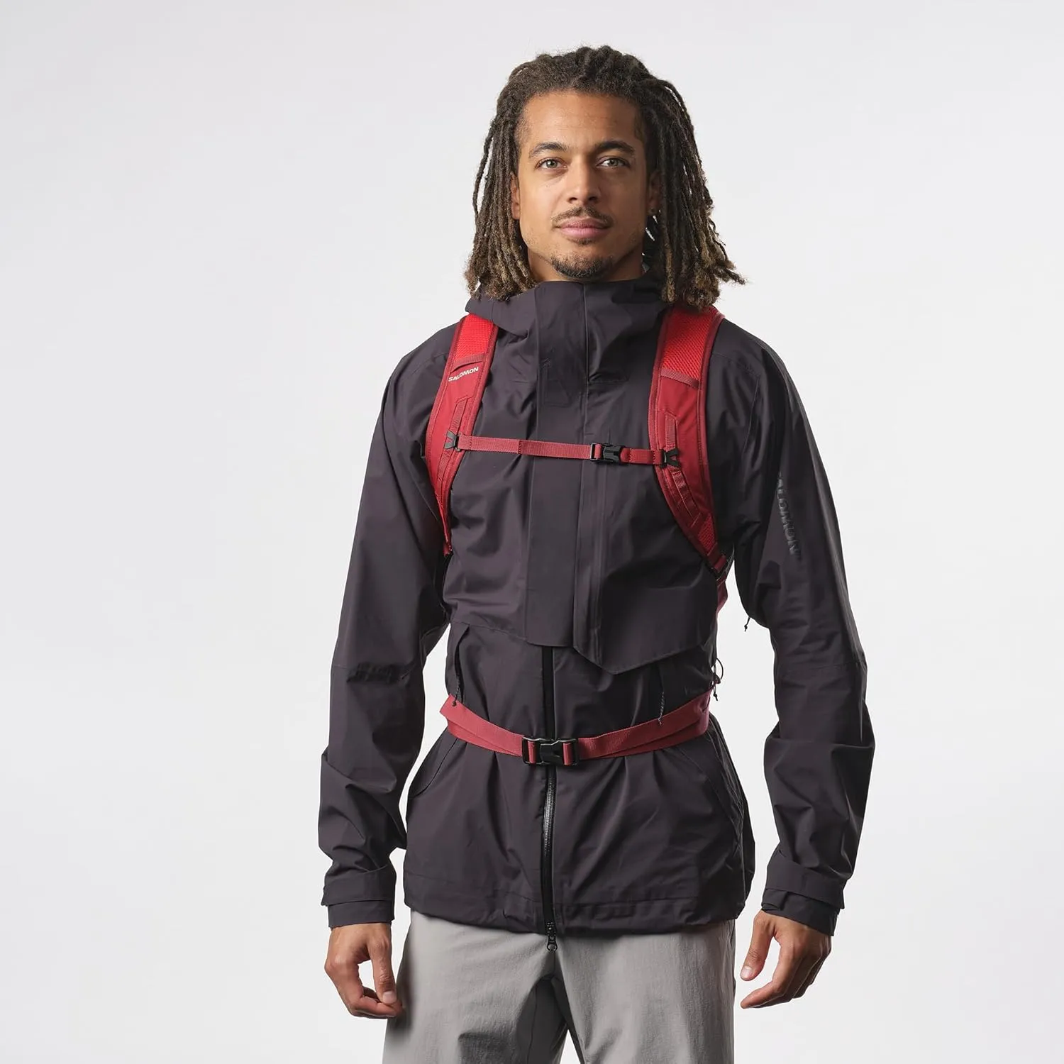 Salomon Unisex Trailblazer 10, Hiking & Trekking Backpack, 10-Liter - RED Dahlia / HIGH Risk RED - 10