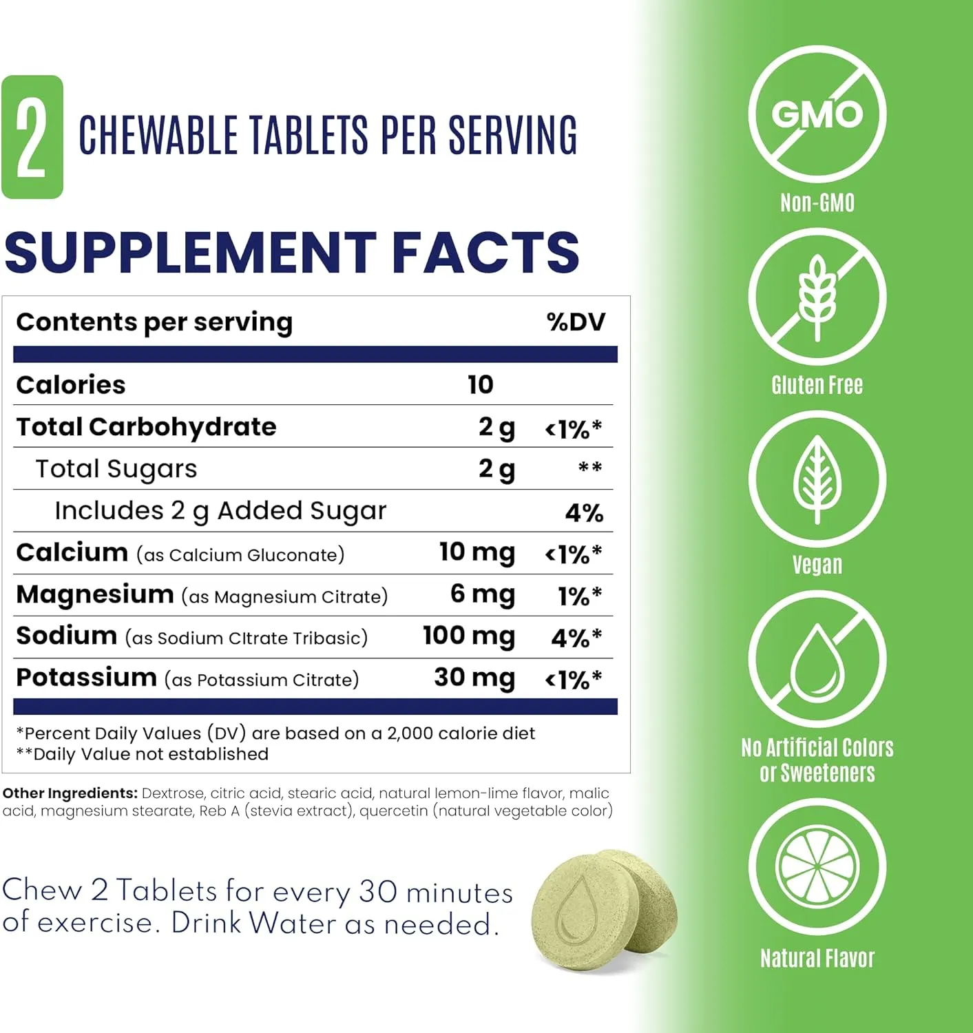 SaltStick Chewable Electrolytes - 120 Lemon Lime Electrolyte Tablets - Just Chew It! Electrolyte Chews for Hydration, Salt Tablets for Runners - 120 Count