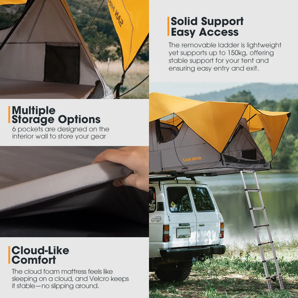 San Hima Alpine Roof Top Tent With Ladder Outdoor Camping Waterproof Car 4WD 4X4