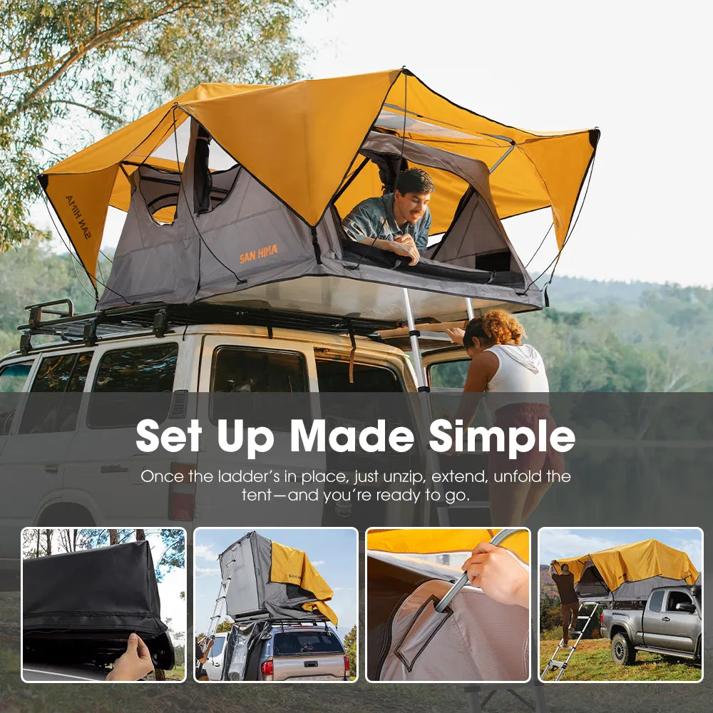 San Hima Alpine Roof Top Tent With Ladder Outdoor Camping Waterproof Car 4WD 4X4