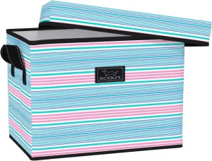 SCOUT Rump Roost MED - Medium Lidded Storage Bin with Handles, Collapsible, Stackable, Doubles as Seat or Table, Holds 80 Lbs