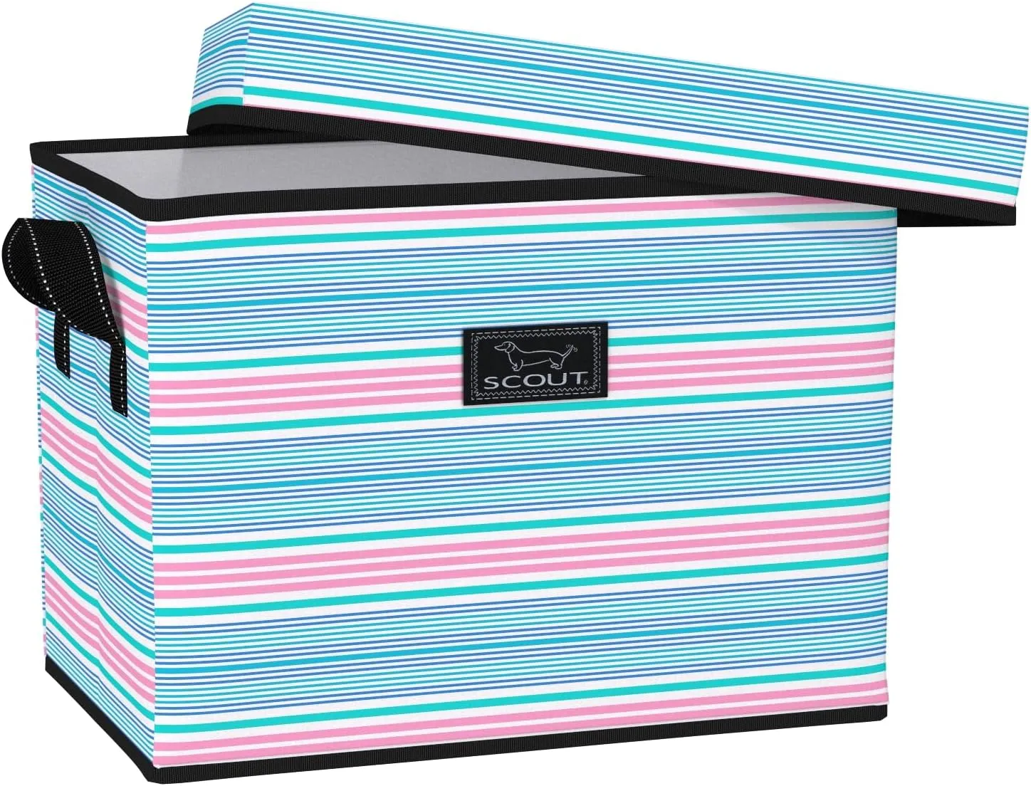 SCOUT Rump Roost MED - Medium Lidded Storage Bin with Handles, Collapsible, Stackable, Doubles as Seat or Table, Holds 80 Lbs
