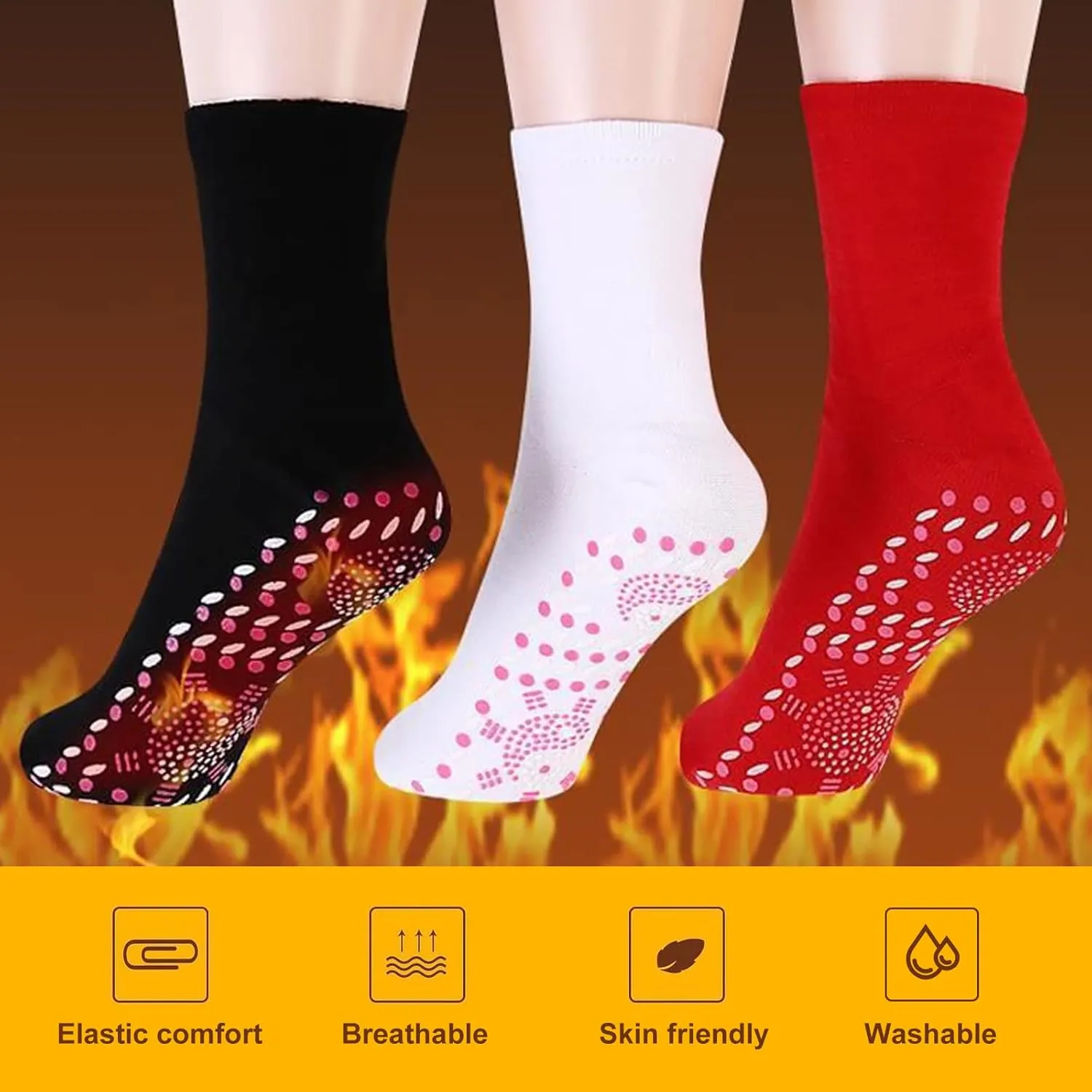 Self Heating Socks - Self Heating Foot Warmer Socks, Comfortable and Breathable Thermal Circulation Self Heating Socks