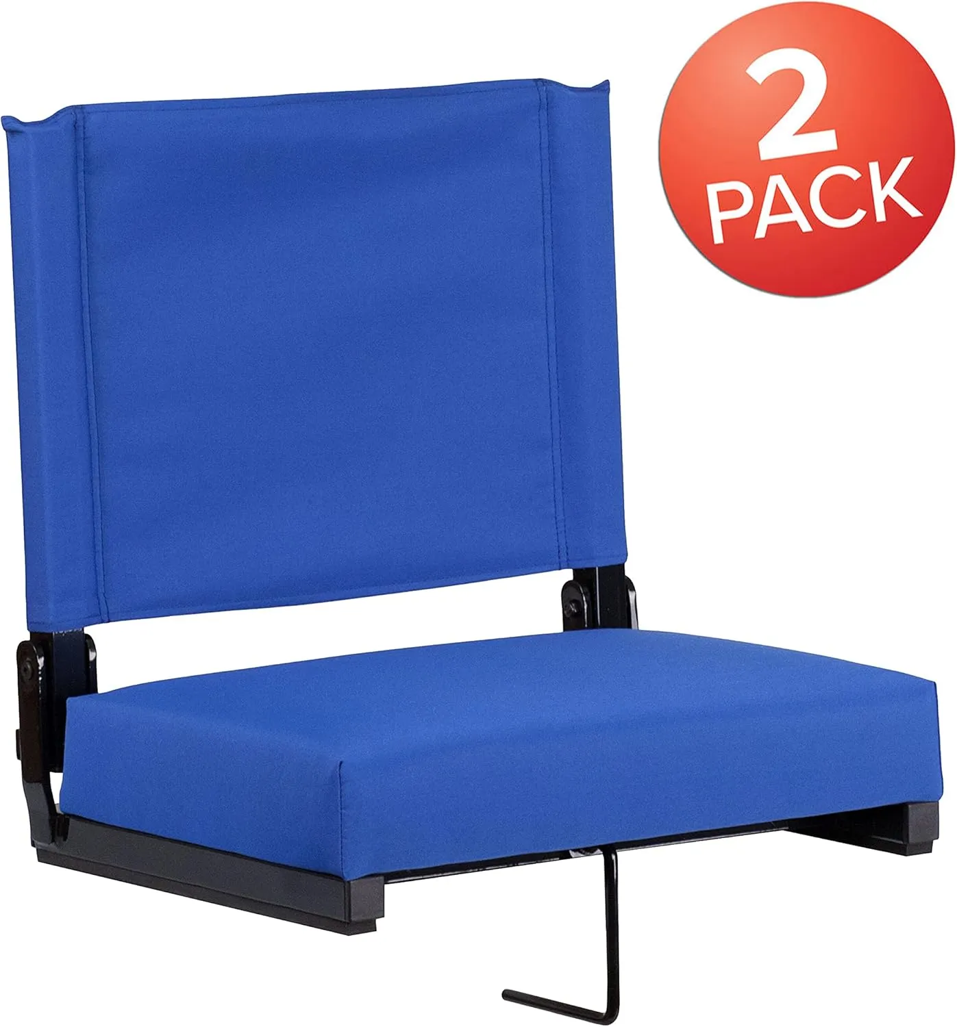Set of 2 500 lb. Rated Lightweight Stadium Chair with Ultra-Padded Seat