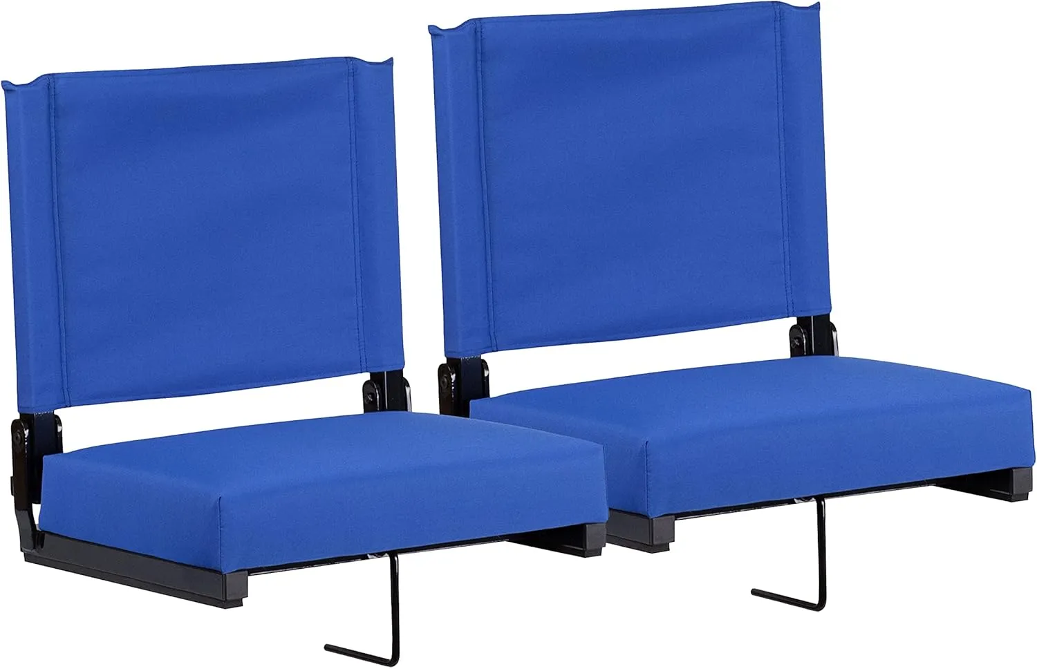 Set of 2 500 lb. Rated Lightweight Stadium Chair with Ultra-Padded Seat