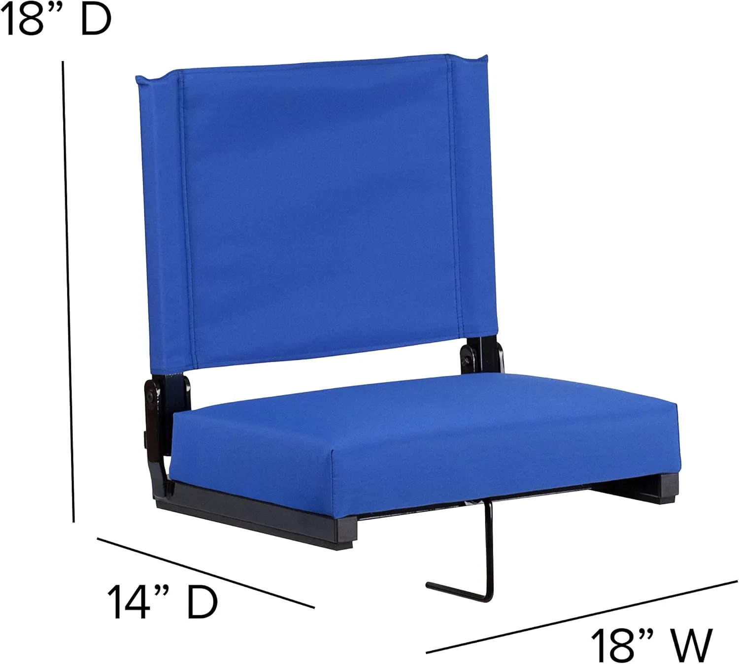 Set of 2 500 lb. Rated Lightweight Stadium Chair with Ultra-Padded Seat