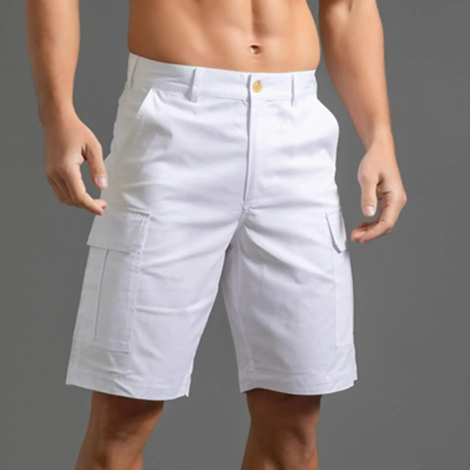 Shorts Men Athletic Men's Solid 5 Inch Inseam Shorts Elastic Waist Reguard fit Athletic Running Shorts Training Shorts