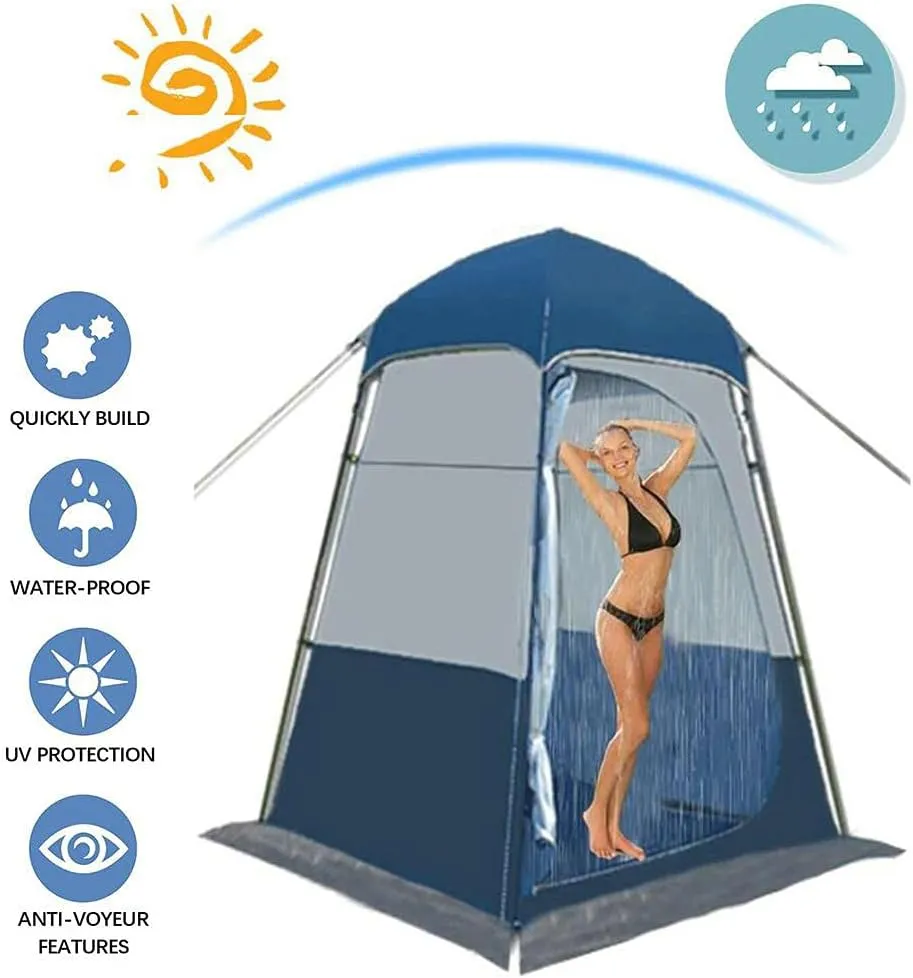 Shower Privacy Tent Oversize Toilet Tent Portable Pop Up Changing Room Waterproof Anti-UV Mobile Shower Tent for Dressing Room Beach Fishing Hiking