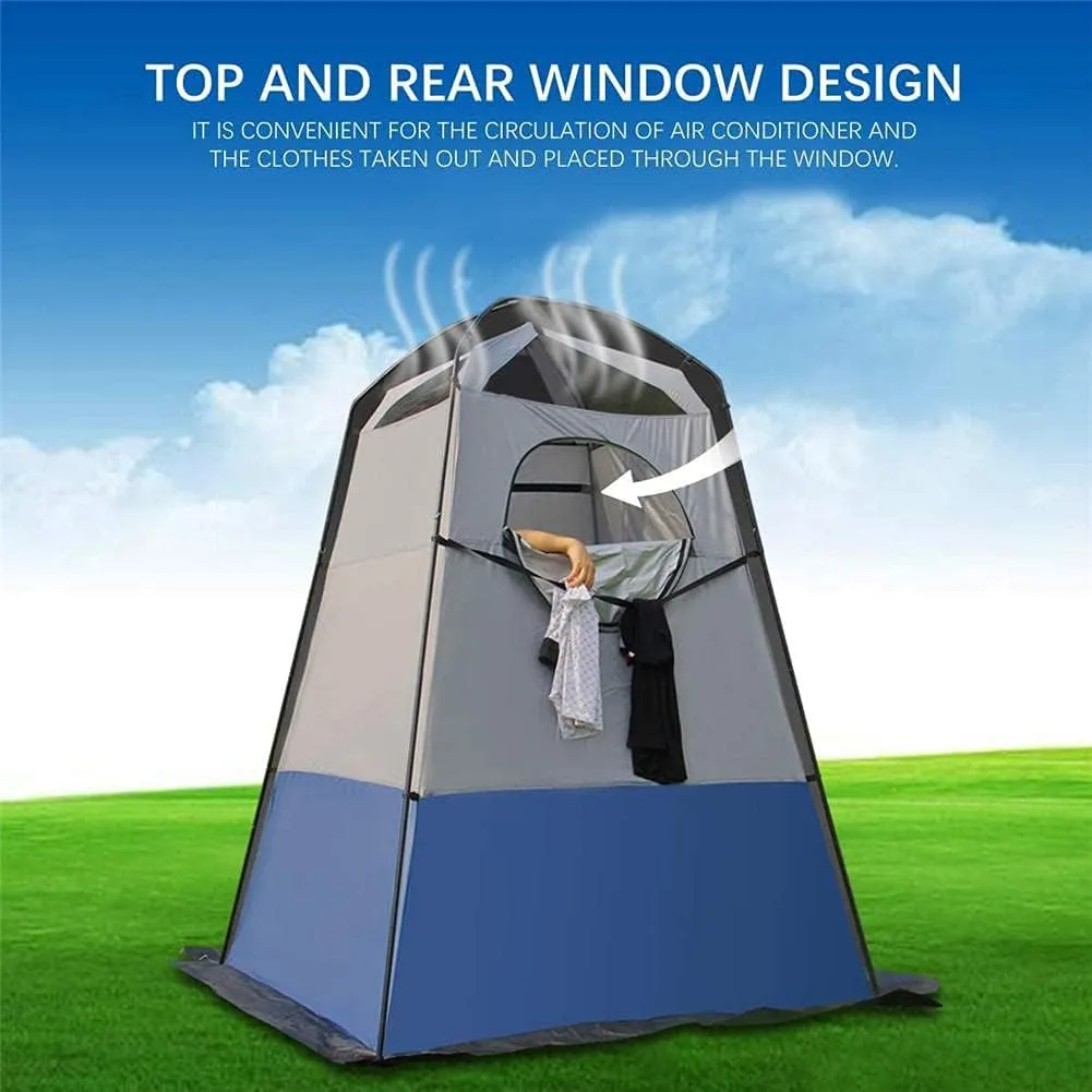 Shower Privacy Tent Oversize Toilet Tent Portable Pop Up Changing Room Waterproof Anti-UV Mobile Shower Tent for Dressing Room Beach Fishing Hiking