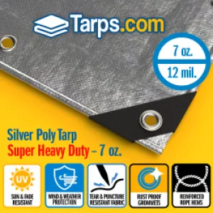 Silver Super Heavy Duty Poly Tarps