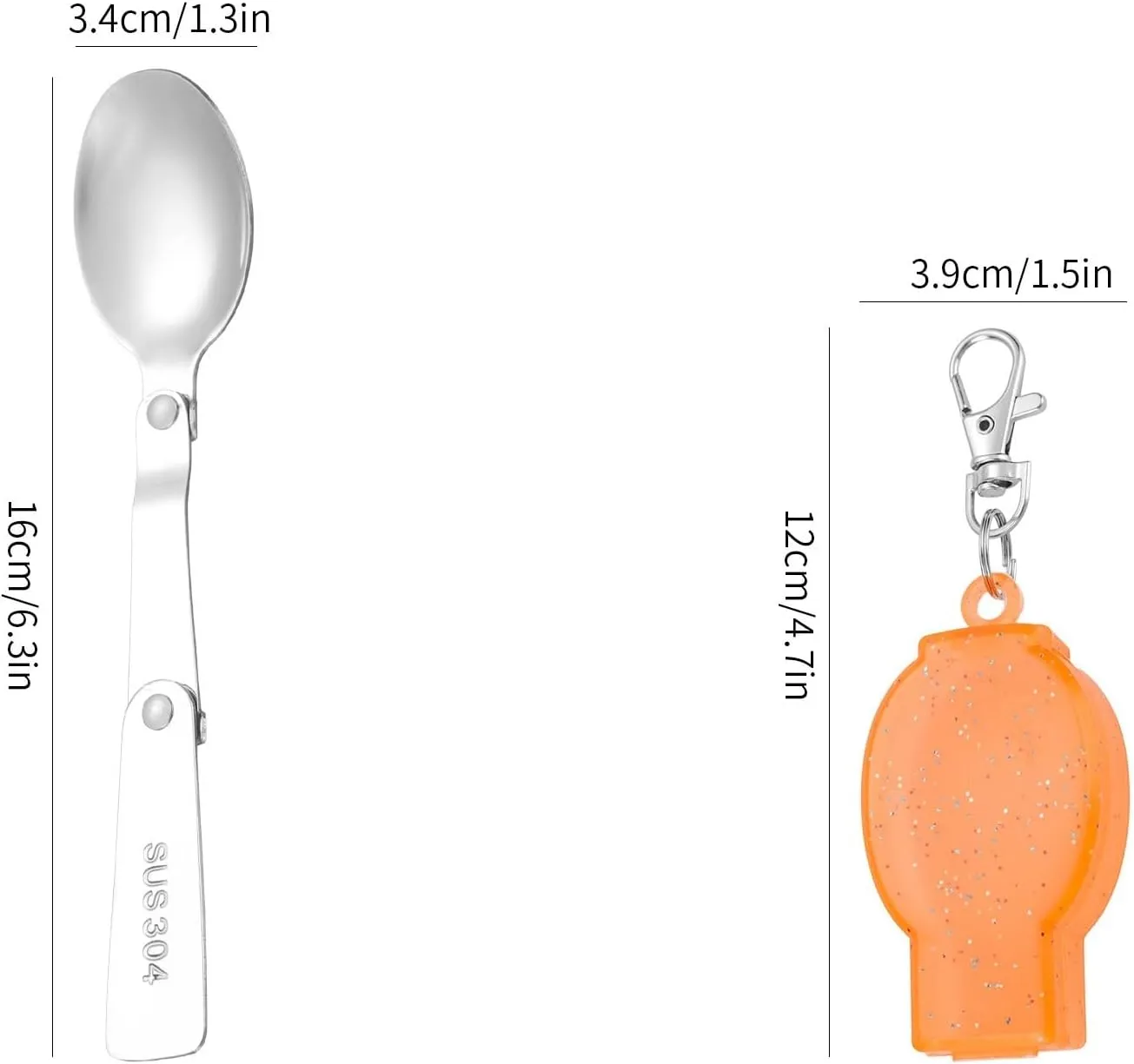 Silverware Flatware Cutlery Set, 1/4/6/8/10/12 Pcs 304 Stainless Steel Spoon Foldable Storage Camping Tableware Creative Outdoor Travel Portable Spoon(Pink,4 Pieces)