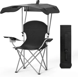 Simple Deluxe Portable Camping Chair, Lightweight Folding Chair for Camp, Outdoor Chair for Adults, Sports, Beach, Hiking, Backpacking, Garden