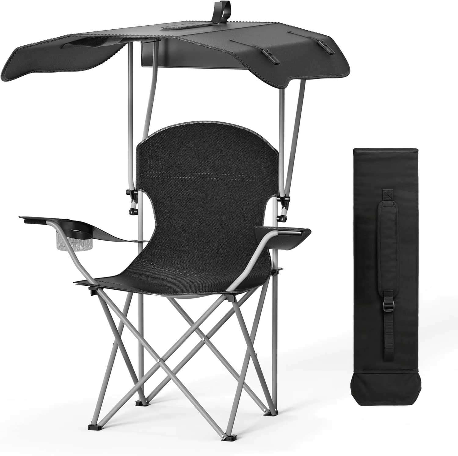 Simple Deluxe Portable Camping Chair, Lightweight Folding Chair for Camp, Outdoor Chair for Adults, Sports, Beach, Hiking, Backpacking, Garden