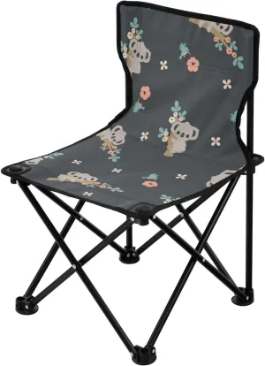Sloth Cartoon Cute Gray Foldable Camping Chair Ultralight Folding Backpack Chair with Carrying Bag Fishing Chair for Traveling Lawn