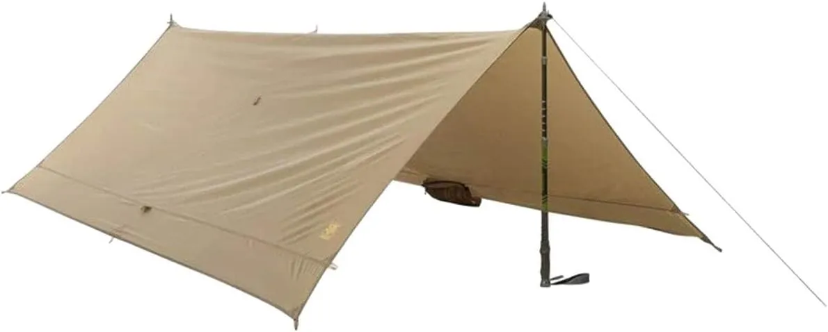 Slumberjack Satellite Tarp & Shelter, Khaki - 10'x8.5' - Compact, Lightweight, Waterproof, Multi-Pitch Camping Tarp