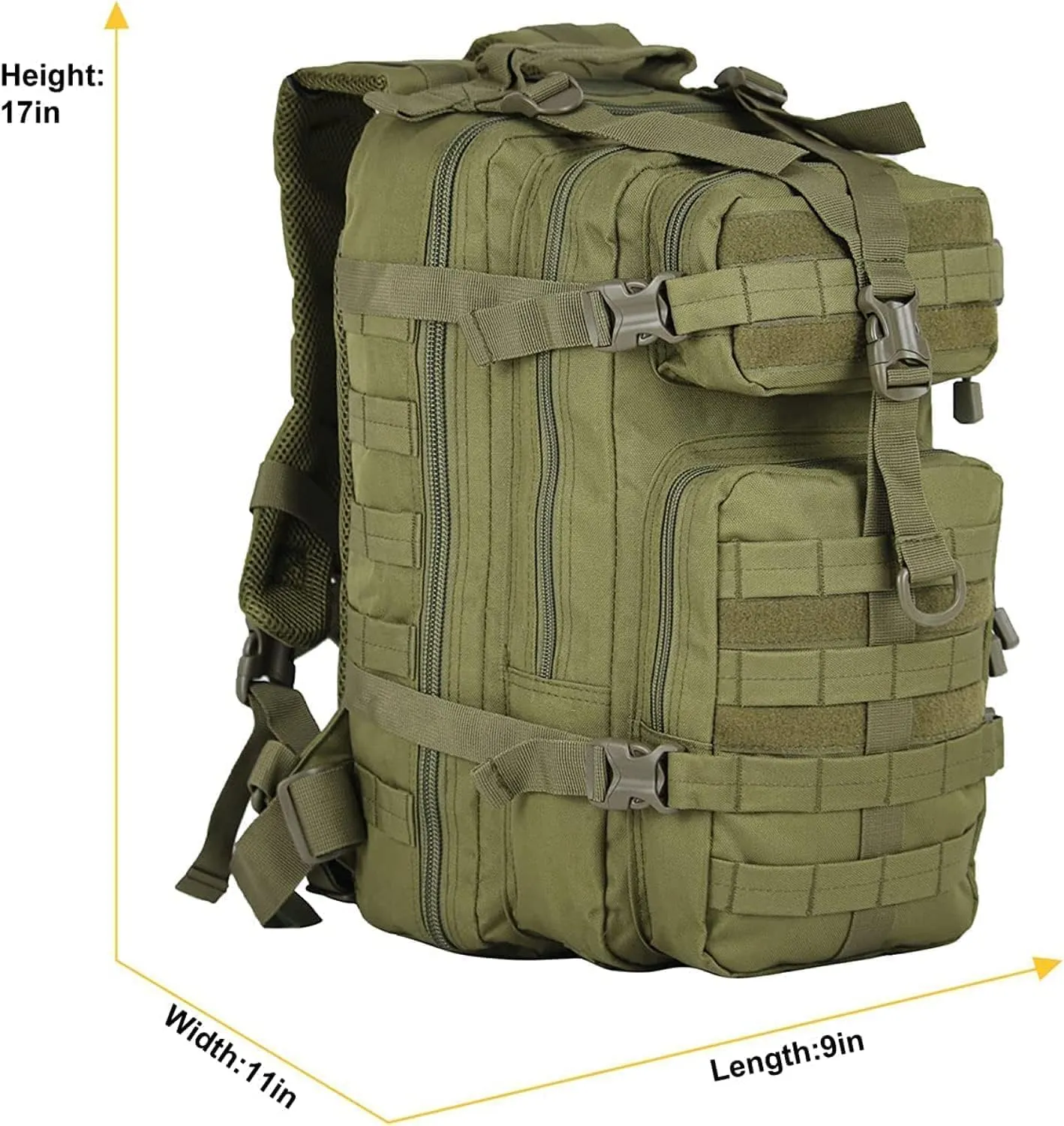 Small Military Tactical Backpack Army Assault Rucksack GYM Hiking Bug Out Bag