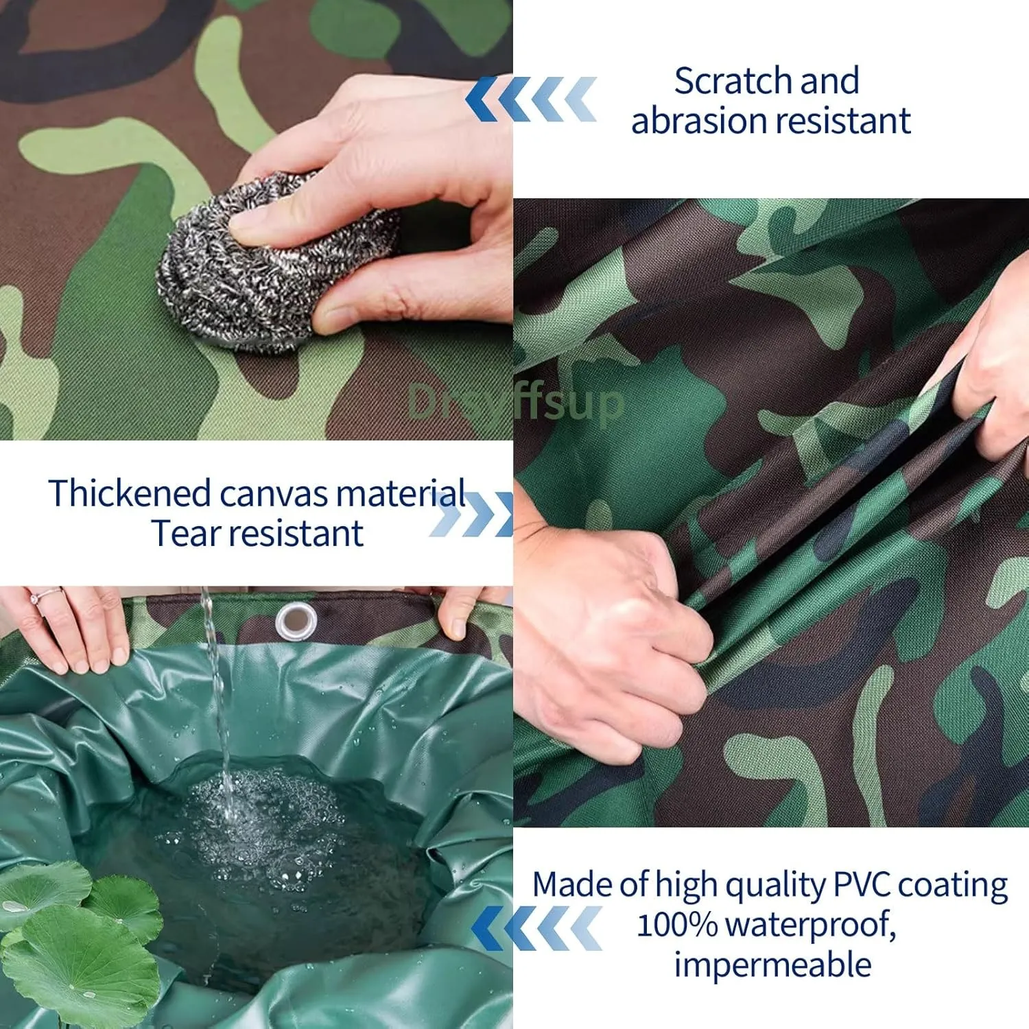 Small Multipurpose Cover, Green Camouflage 450g/m² Heavy Duty Tarps Cover Sheet, 0.4mm Thick Oxford Canvas Tarp for Garden Furniture Shed Outdoor Camping Chicken Shed(1.2x1.8m)