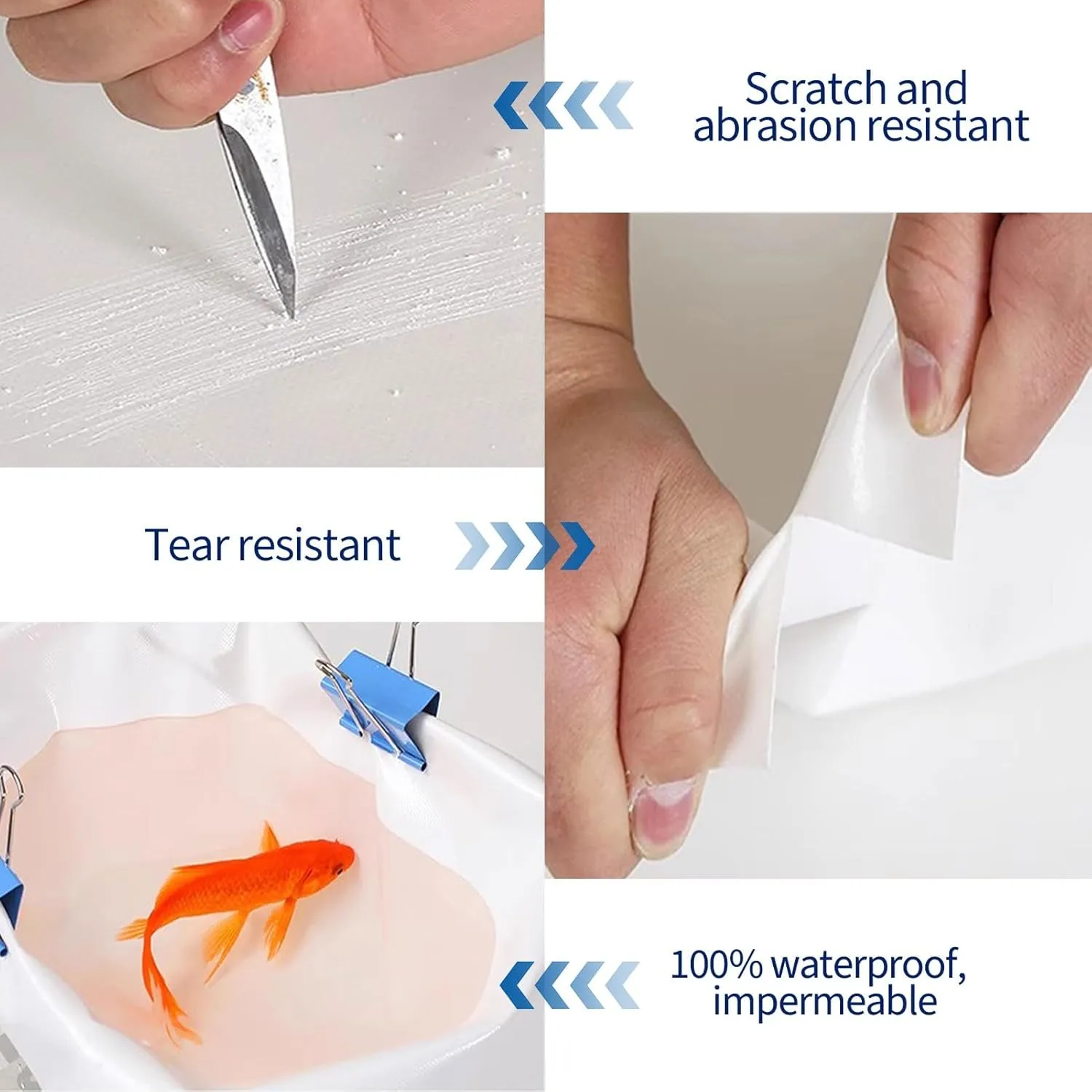 Small Multipurpose Cover, Large Plastic Cover PVC Double-Sided Tarps Sheet Cover Ground Sheets for Outdoor Camping, White(1.2x1.2m)