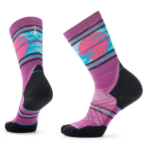 Smartwool Women's Trail Run Targeted Cushion Sunset Trail Crew Socks - Meadow Mauve