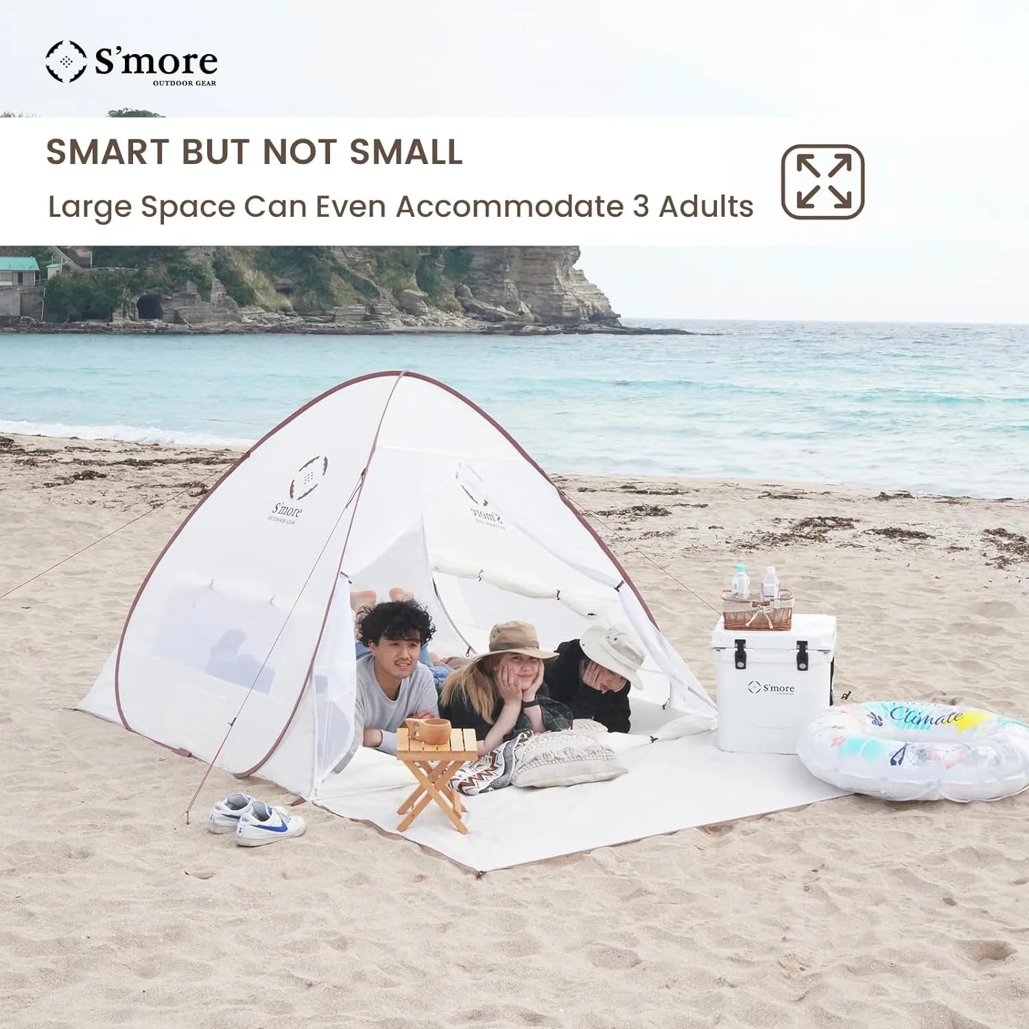 S'more Emergency Tent Shelter, Survival Tent for 2 Person, Lightweight and Portable Sun Shade Shelter, UFP 30  Waterproof and Windproof Tent for Camping, Hiking, Backpacking and Outdoor Activities