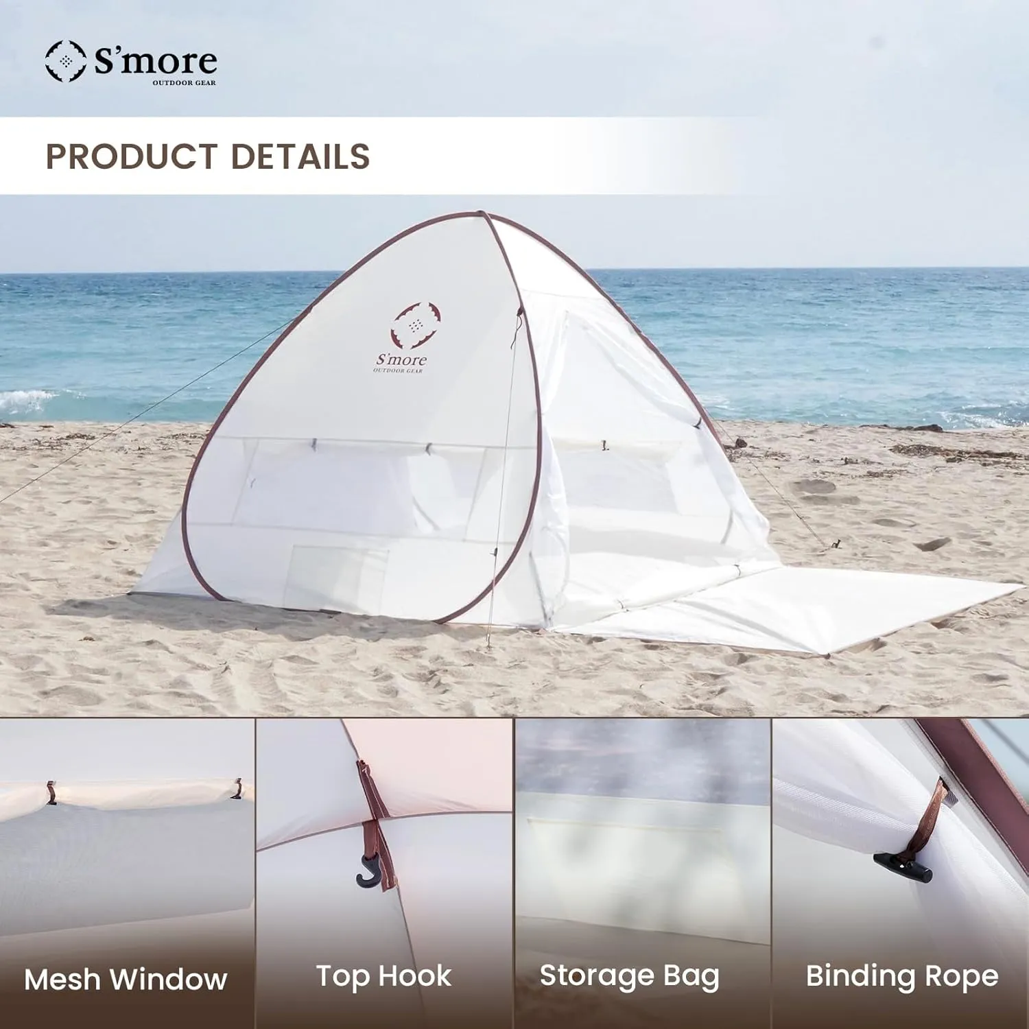 S'more Emergency Tent Shelter, Survival Tent for 2 Person, Lightweight and Portable Sun Shade Shelter, UFP 30  Waterproof and Windproof Tent for Camping, Hiking, Backpacking and Outdoor Activities