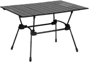 SOBOUR Liftable Camping Table Aluminum Folding Camping Table Low Picnic Table Portable Roll-Up Desktop with Storage Bag Outdoor