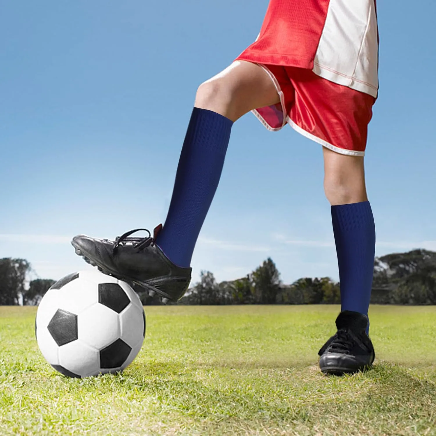 Soccer Softball Baseball Football Socks for Youth Kids Boys and Girls Ages 4 to 16 Knee High Sport Athletic Socks