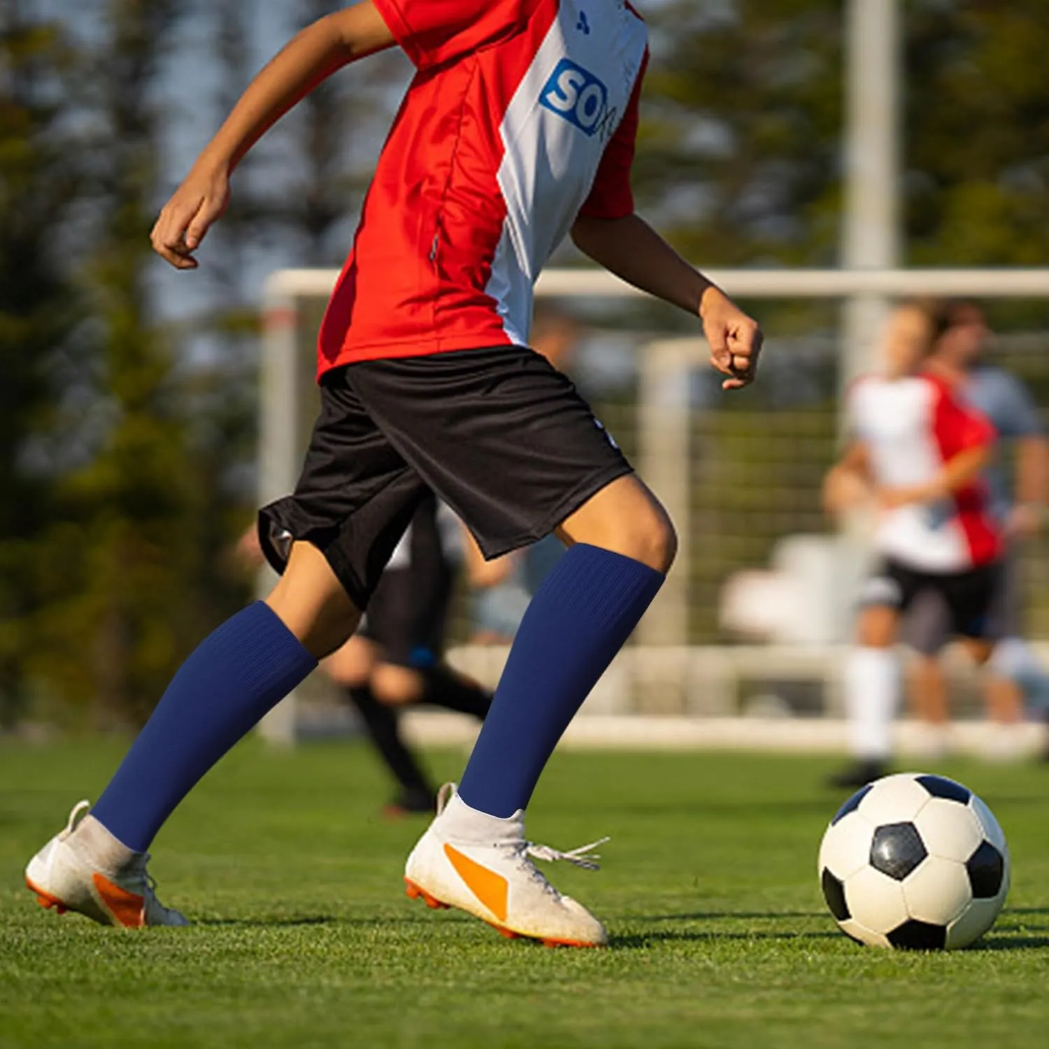 Soccer Softball Baseball Football Socks for Youth Kids Boys and Girls Ages 4 to 16 Knee High Sport Athletic Socks