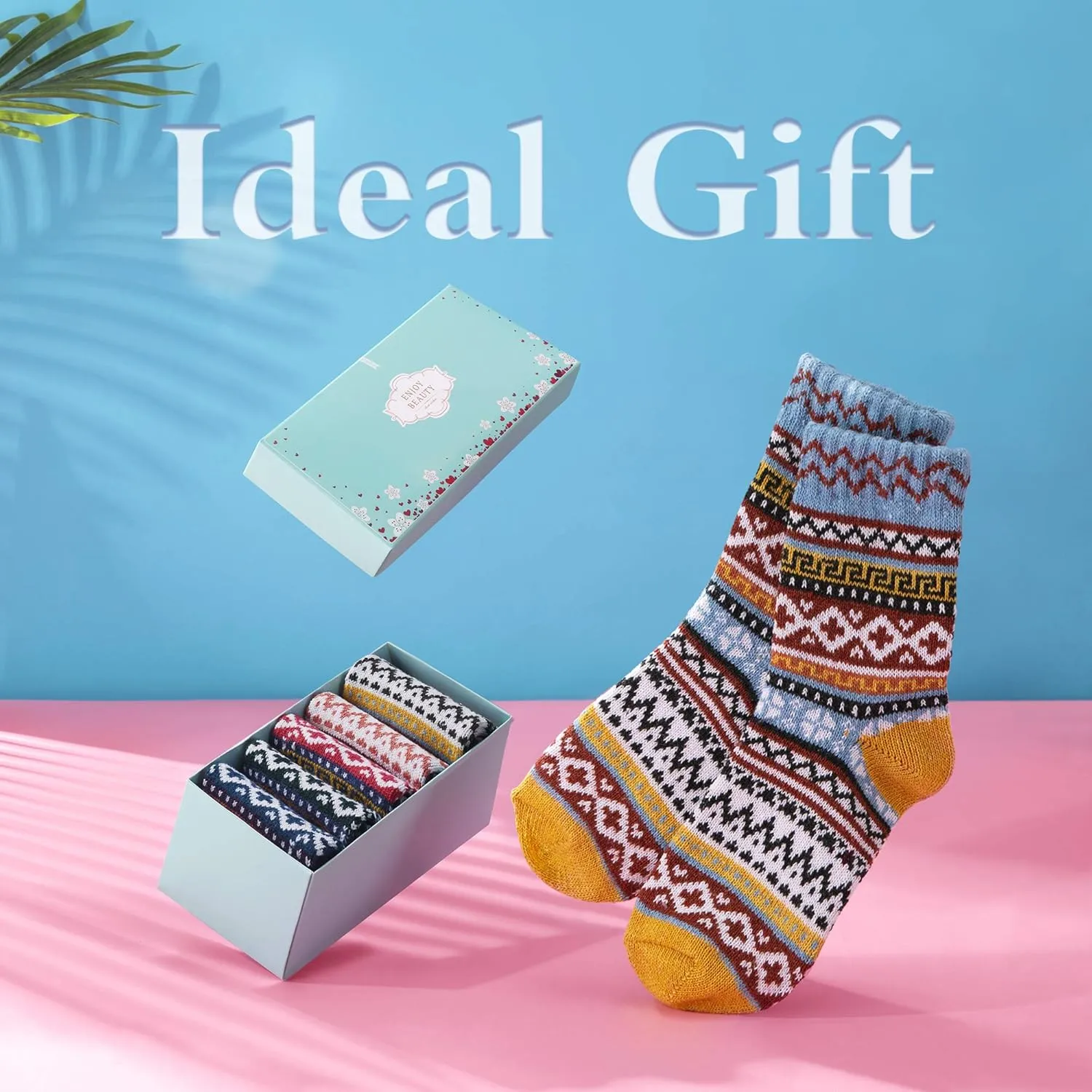 Socks 5 Pairs Warm Winter Women for Gifts