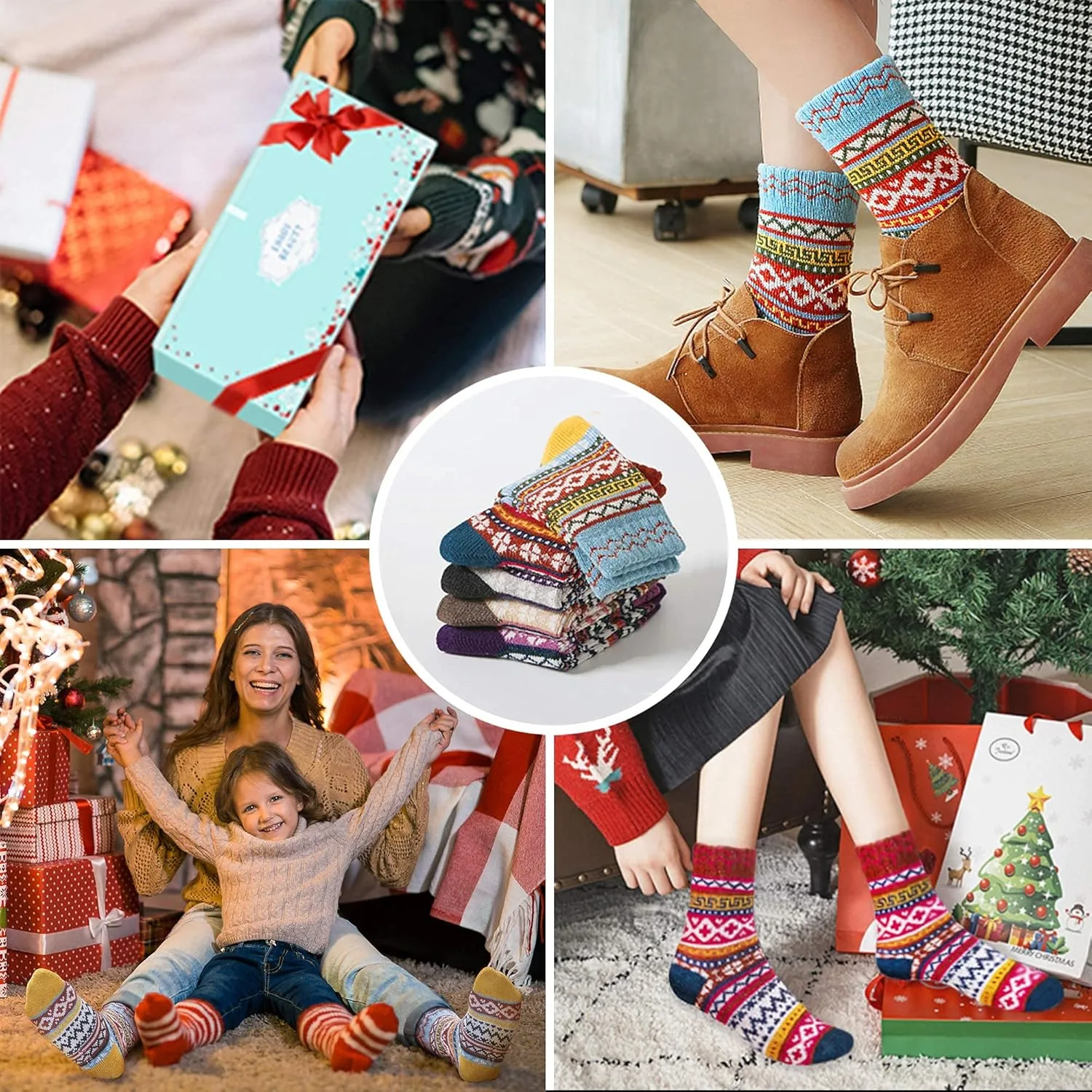 Socks 5 Pairs Warm Winter Women for Gifts
