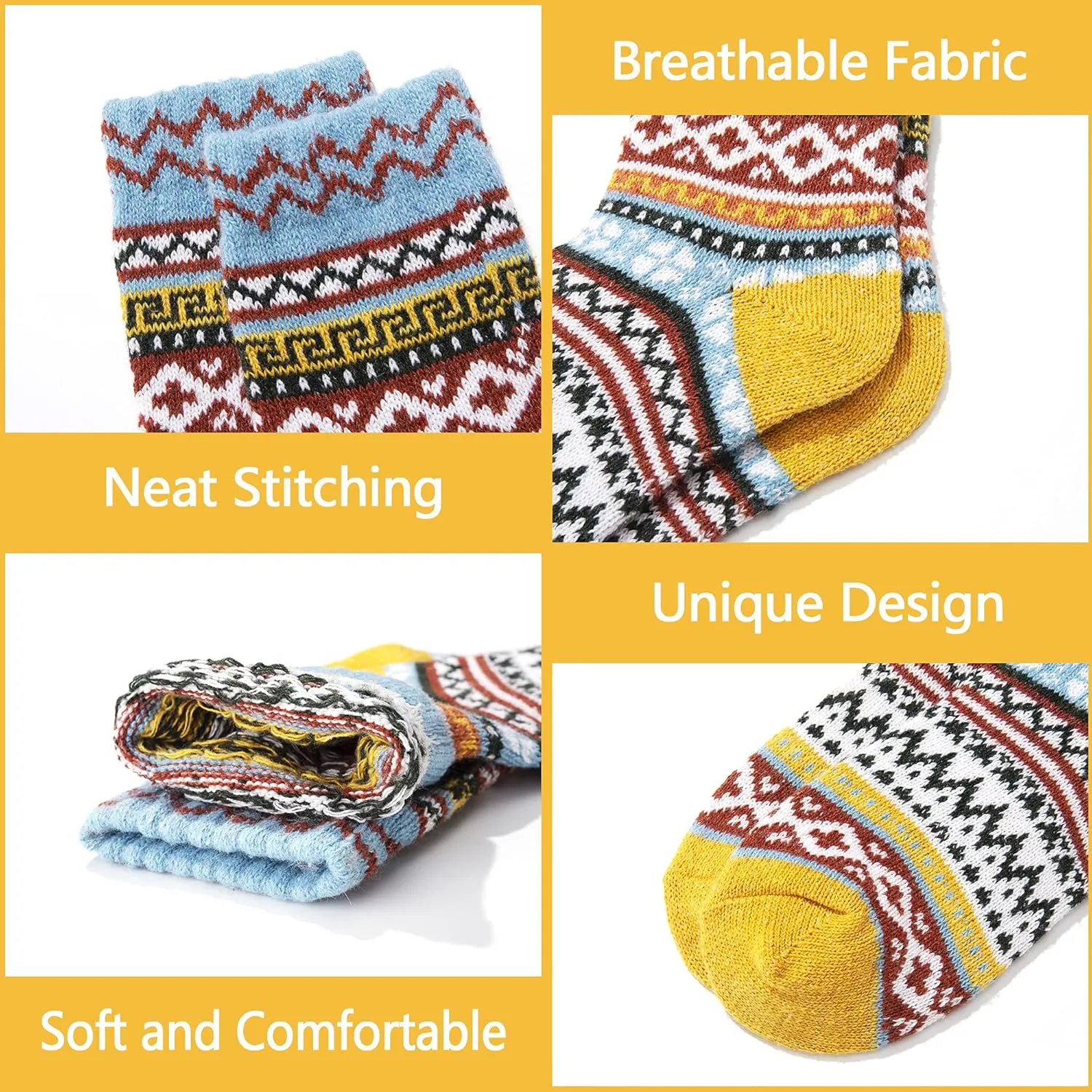 Socks 5 Pairs Warm Winter Women for Gifts