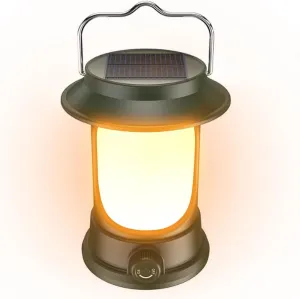 Solar Camping Portable LED Tent Lamp Reable Campsite Lern Waterproof Port Stepless Dimming for Camping Hiking Fishing Courtyard