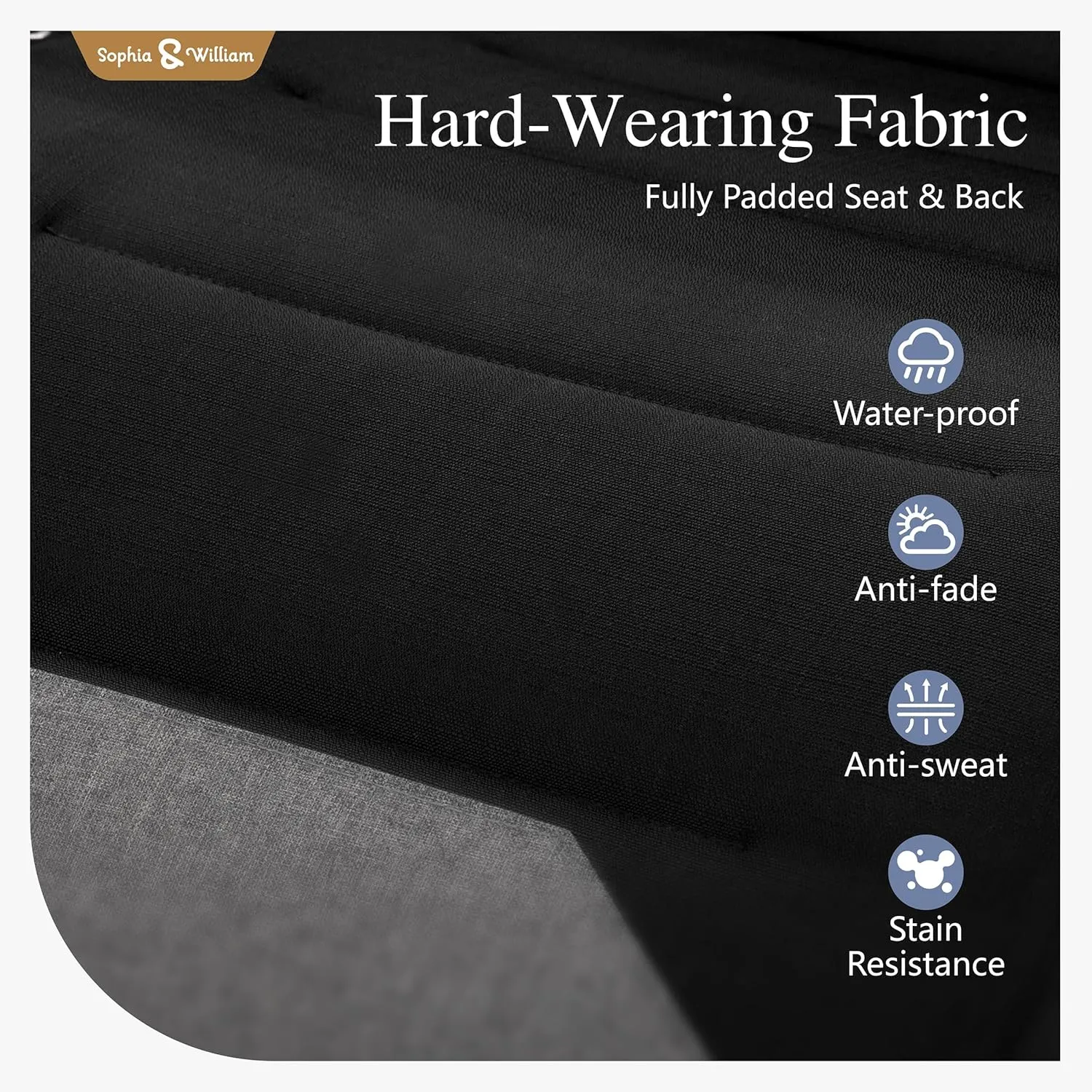 Sophia & William Oversize Zero Gravity Chair 2 Pack, Padded Lounge Chair with Free Cup Holder, Supports 350 LBS (Black)