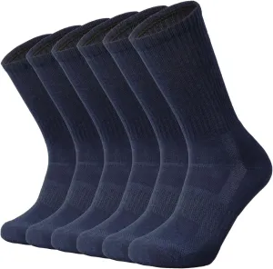 SOX TOWN Unisex Cushioned Crew Training Athletic Socks Men & Women with Combed Cotton Moisture Wicking Breathable Performance
