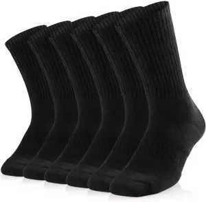 SOX TOWN Unisex Cushioned Crew Training Athletic Socks Men & Women with Combed Cotton Moisture Wicking Breathable Performance