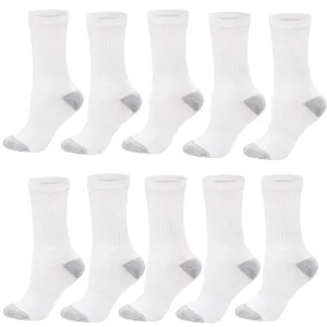 Soziyu 5 Pairs White Sports Cotton Socks Women & Mens Breathable Crew Socks Outdoor Athletic Training Socks Work Socks for Men Soft Moisture & Wicking Socks